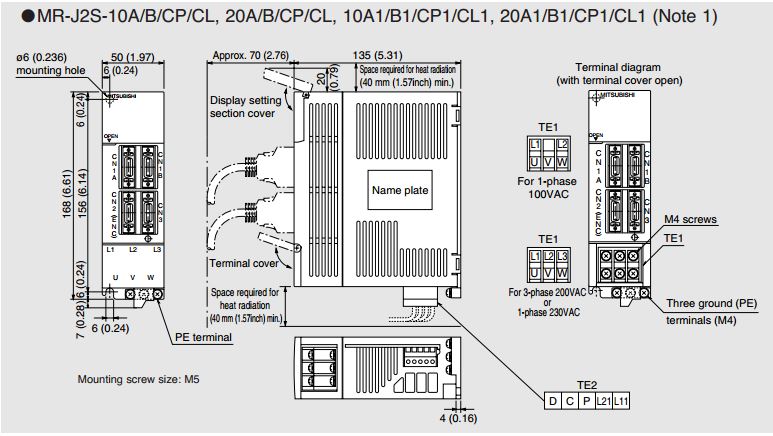 SERVO MITSUBISAHI DÒNG MR-J2S-10CP